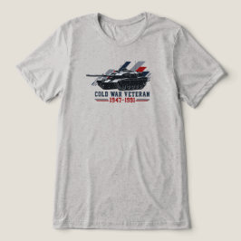 冷戦戦車退役軍人ミリタリーアーマー トライブレンドTシャツ