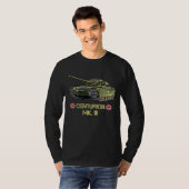 冷戦期のイギリス軍 センチュリオン Mk 3 主力戦車 Tシャツ (正面フル)