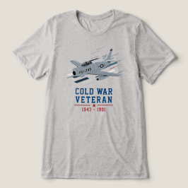 冷戦FU-245セイバー戦闘機ベテラン トライブレンドTシャツ