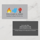 冷暖房および電気名刺 名刺 (正面/裏面)