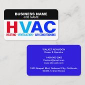 冷暖房冷却HVAC 名刺 (正面/裏面)