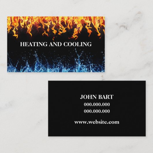 冷暖房名刺 名刺 (正面/裏面)