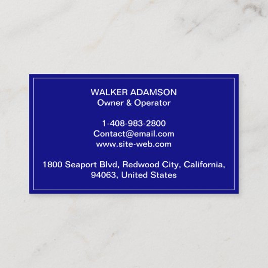 冷暖房業者 名刺 (裏面)