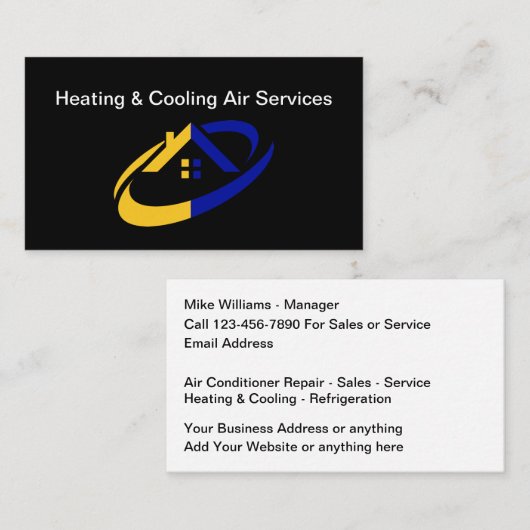 冷暖房空調用名刺 名刺 (正面/裏面)
