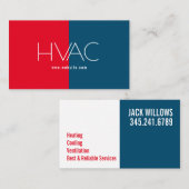 冷暖房空調空調設備事業 名刺 (正面/裏面)