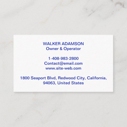 冷暖房設備、プロフェッショナル修理HVAC 名刺 (裏面)