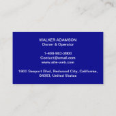 冷暖房設備（修理サービス） HVAC 名刺 (裏面)