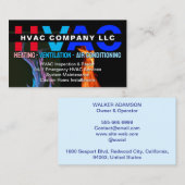 冷暖房設備(HV AC) | カスタムHVAC 名刺 (正面/裏面)