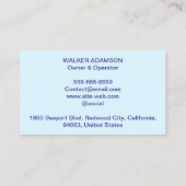 冷暖房設備(HV AC) | カスタムHVAC 名刺 (裏面)