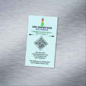 冷暖房設備(QRコード、ロゴ、スローガン) HVAC マグネット名刺 (インサイチュ)