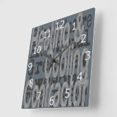 冷暖房請負業者 スクエア壁時計 (傾斜)