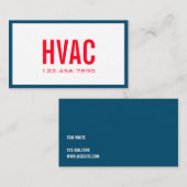 冷暖房、空調HVACビジネス 名刺 (正面/裏面)