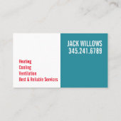 冷暖房、空調HVACビジネス 名刺 (裏面)