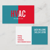 冷暖房、空調HVACビジネス 名刺 (正面/裏面)