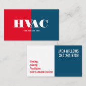 冷暖房、空調HVACビジネス 名刺 (正面/裏面)