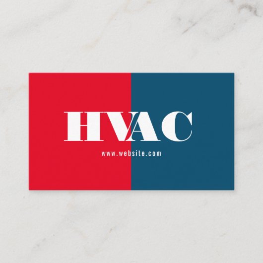 冷暖房、空調HVACビジネス 名刺 (正面)