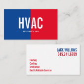 冷暖房、空調HVACビジネス 名刺 (正面/裏面)