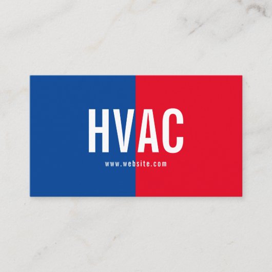 冷暖房、空調HVACビジネス 名刺 (正面)
