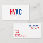 冷暖房、空調HVACビジネス 名刺 (正面/裏面)