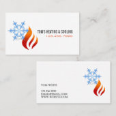 冷暖房、空調HVACビジネス 名刺 (正面/裏面)