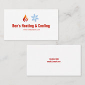 冷暖房、空調HVACビジネス 名刺 (正面/裏面)