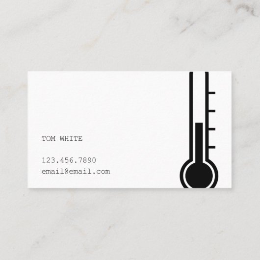 冷暖房、空調HVACビジネス 名刺 (裏面)