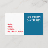 冷暖房、空調HVACビジネス 名刺 (裏面)