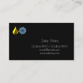 冷暖房、空調HVACビジネス 名刺 (裏面)