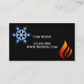 冷暖房、空調HVACビジネス 名刺 (裏面)