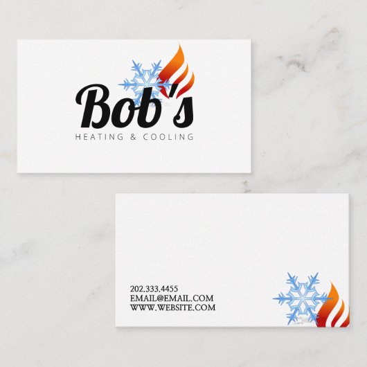 冷暖房、空調HVAC 名刺 (正面/裏面)