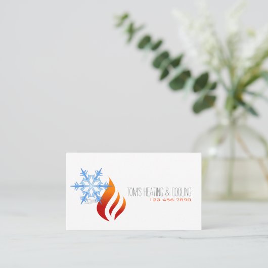 冷暖房、空調HVAC 名刺 (スタンド正面)
