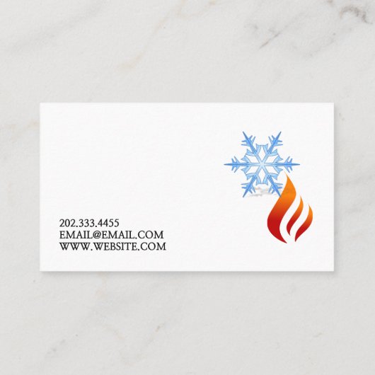 冷暖房、空調HVAC 名刺 (裏面)