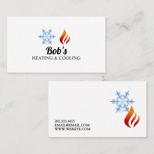冷暖房、空調HVAC 名刺 (正面/裏面)
