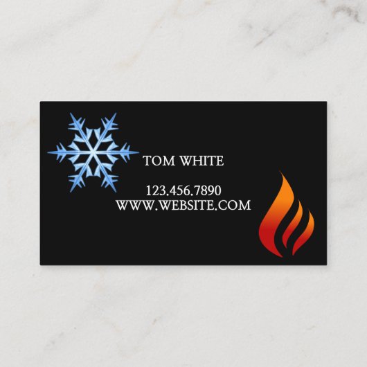 冷暖房、空調HVAC 名刺 (裏面)