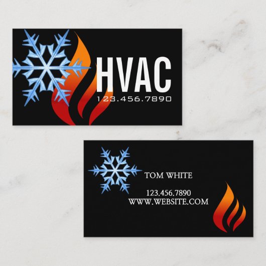冷暖房、空調HVAC 名刺 (正面/裏面)