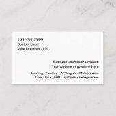 冷気調節名刺 名刺 (裏面)