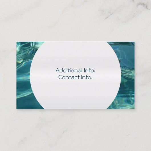 冷水の背景の名刺5 名刺 (裏面)