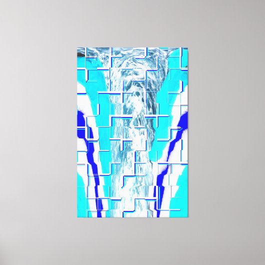 冷水抽象芸術 キャンバスプリント (正面)