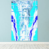 冷水抽象芸術 キャンバスプリント (インサイチュ (ウッドフロア))