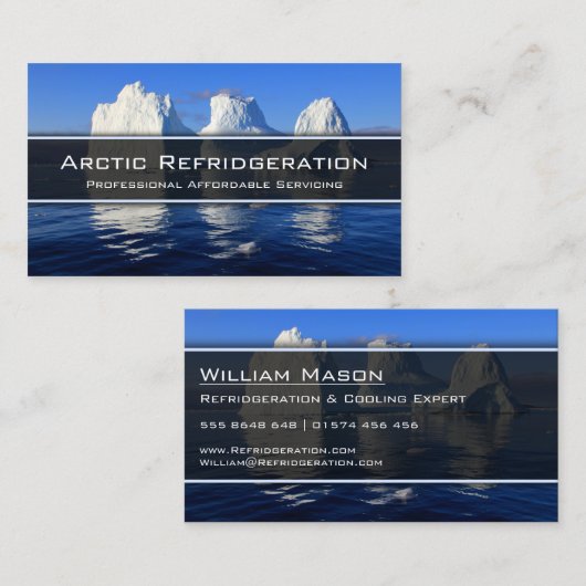 冷氷、エアコン – 名刺 (正面/裏面)