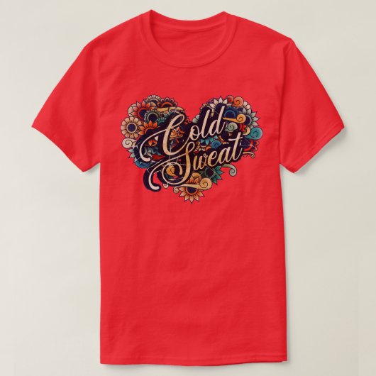 冷汗ビネットヴィンテージ色 Tシャツ (デザイン正面)