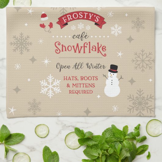 冷淡なカフェの台所タオル キッチンタオル (折り畳み)