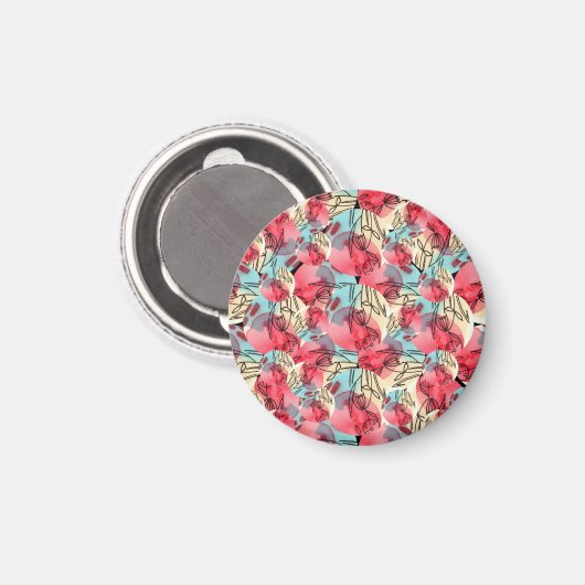 冷温水カラーフローラ幾何学 マグネット (正面/裏面)