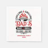 冷焼きパパのバー及びグリルデザイン2 スタンダードカクテルナプキン (正面)