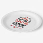 冷焼きパパのバー及びグリルデザイン2 ペーパープレート (アングル)