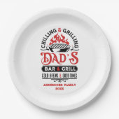 冷焼きパパのバー及びグリルデザイン2 ペーパープレート (正面)