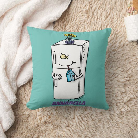 冷蔵おもしろいイラストレーション クッション (ブランケット)