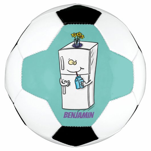 冷蔵おもしろいイラストレーション サッカーボール (正面)