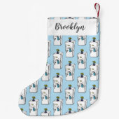 冷蔵おもしろいイラストレーション スモールクリスマスストッキング (裏面)