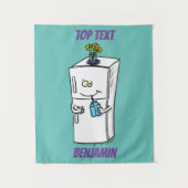 冷蔵おもしろいイラストレーション タペストリー (正面)